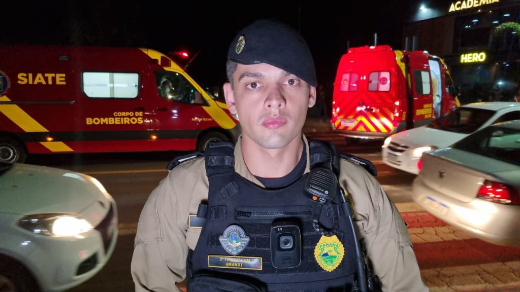 Tenente detalha apoio da PM em acidente com casal motociclista no Santa Cruz