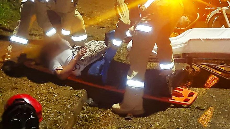 Acidente envolvendo duas motos deixa três feridas na região norte de Cascavel