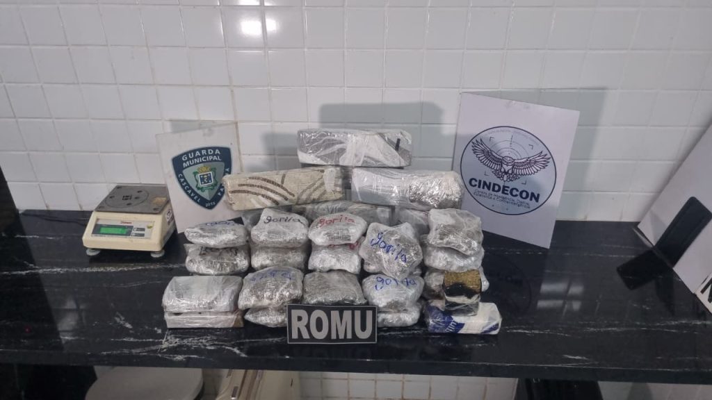 Trio é detido com mais de 15 kg de maconha na rodoviária de Cascavel