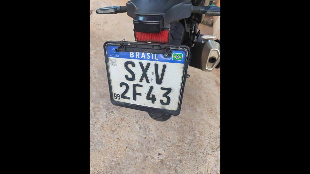 Foi perdido uma placa de Moto no bairro Cataratas