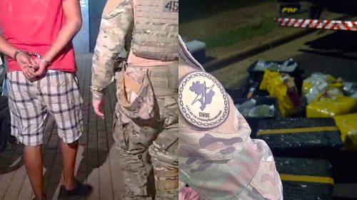 Motorista é preso com mais de 80 kg de drogas escondidas em carga na BR-277 Imagem referente a Motorista é preso com mais de 80 kg de drogas escondidas em carga na BR-277