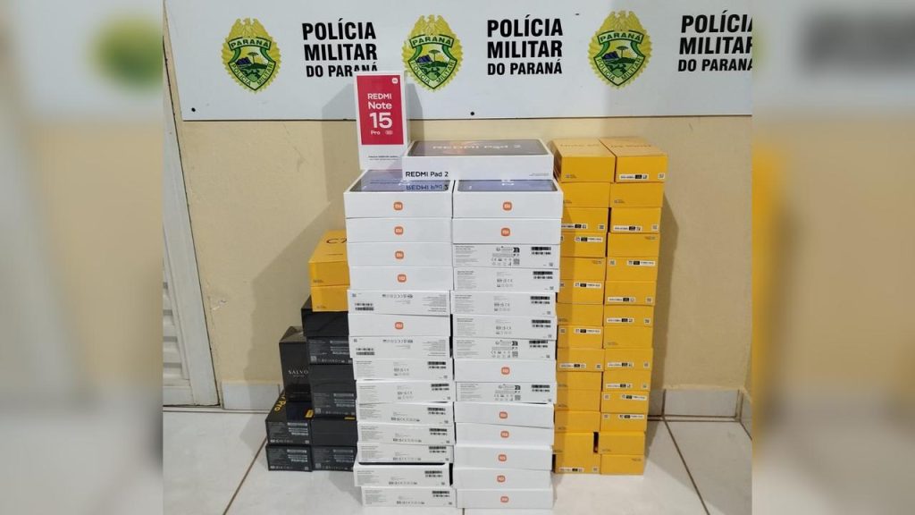 Carga de eletrônicos é apreendida em ônibus entre Foz e Cascavel