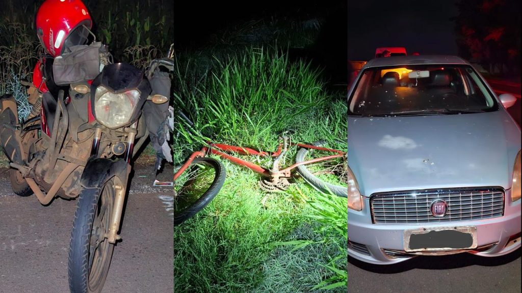 Veículos com placa de Cascavel se envolvem em colisão com ciclista na PR-182, em Toledo Veículos com placa de Cascavel se envolvem em colisão com ciclista na PR-182, em Toledo