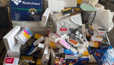 Imagem referente a Receita Federal apreende R$ 1,3 milhão em eletrônicos na BR-277 em Santa Tereza do Oeste
