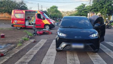 Imagem referente a Conforme PM, motociclista ferido em acidente no Periolo não tinha CNH e moto possuía várias pendências