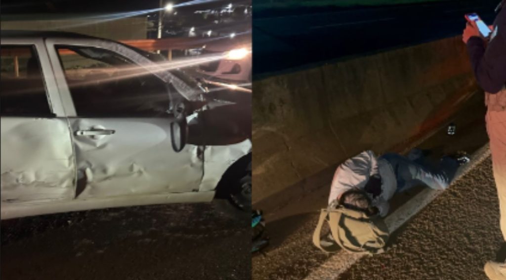 Capotamento seguido de colisão deixa dois feridos na BR-277