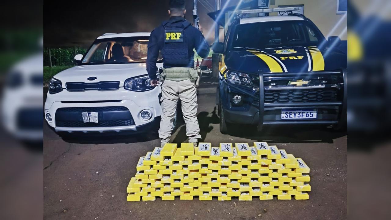 PRF apreende quase 100 kg de cocaína na BR-277 e traz prejuízo milionário ao tráfico de drogas
