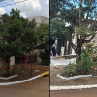 Antes X depois: imagens mostram destruição em mercearia invadida por carro e moto Imagem referente a Antes X depois: imagens mostram destruição em mercearia invadida por carro e moto