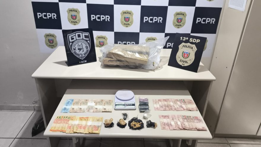 Três pessoas são presas em operação contra tráfico de drogas em Ponta Grossa