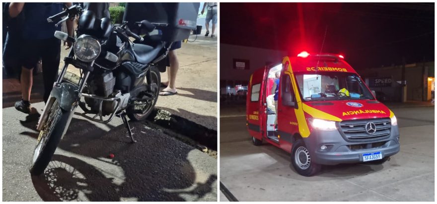 Motociclista fica ferido em colisão no São Cristóvão