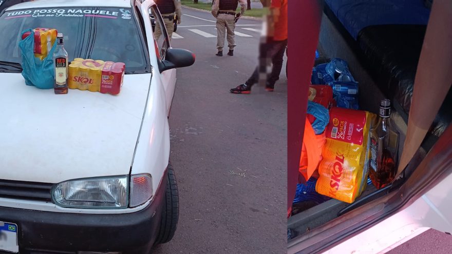 Carro de motorista embriagado estava carregado de “gole”