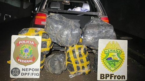 Carro carregado com quase 100 quilos de maconha é apreendido em Foz do Iguaçu