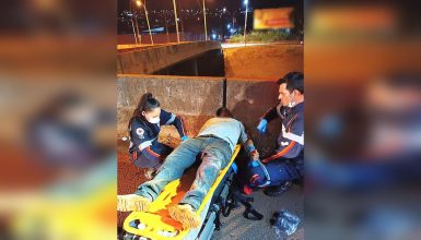 Imagem referente a Ação rápida da GCP impede tragédia durante a madrugada no viaduto da Rua Jacarezinho, em Cascavel