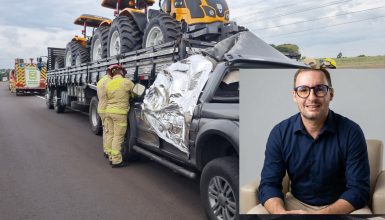 Imagem referente a Empresário Carlos Molon Silveira, vítima de acidente na BR-163, está sendo velado na Capela B da Acesc