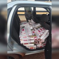 Imagem referente a Polícia Rodoviária apreende carro com 480 pacotes de cigarros contrabandeados em Assis