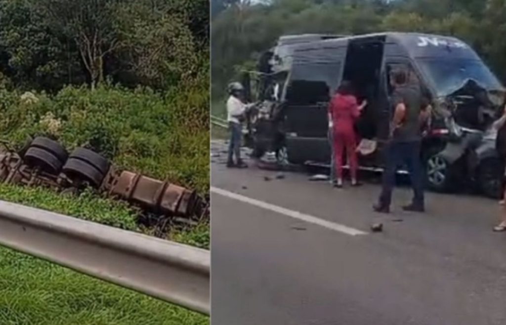 Acidente com morte bloqueia e gera caos na BR-277