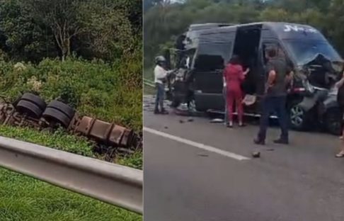 Acidente com morte bloqueia e gera caos na BR-277