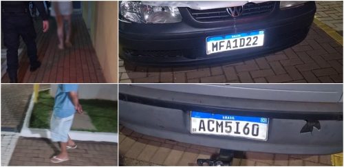 Diferentinho! Gol placas trocadas é apreendido no Alto Alegre