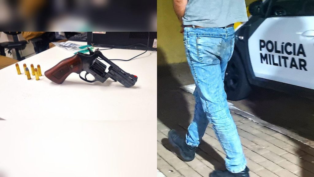 Suspeito tenta esconder revólver sob chapéu e acaba preso pela PM em posto de combustível