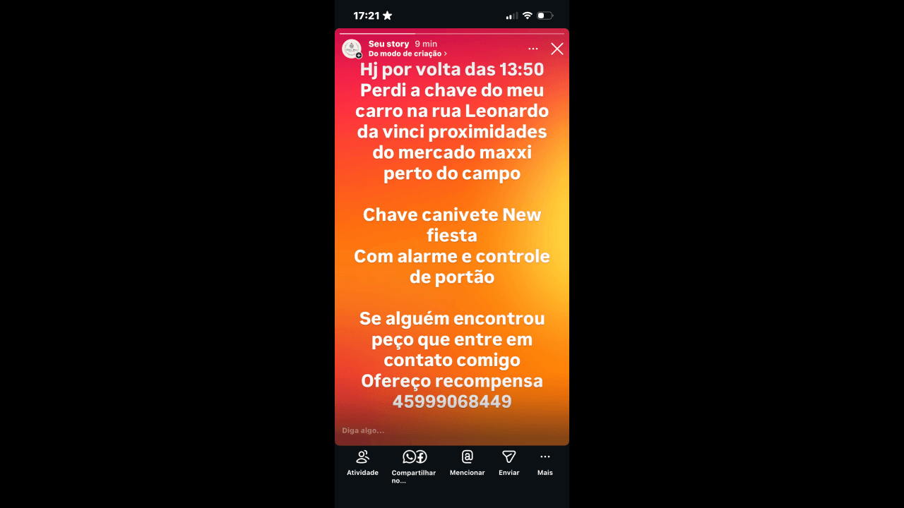 Foi perdido uma chave no bairro Tarumã Imagem referente a Foi perdido uma chave no bairro Tarumã