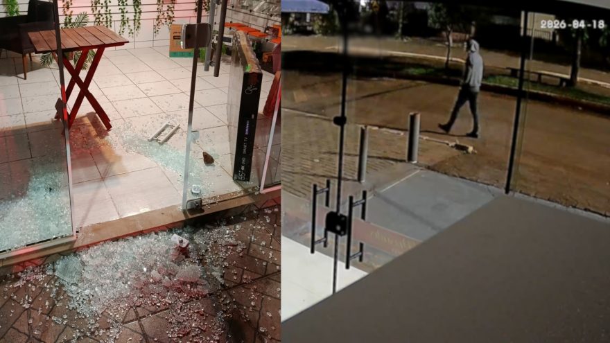 Loja é arrombada em distrito de Cascavel e prejuízo passa de R$ 16 mil; Câmeras flagram atitude suspeita