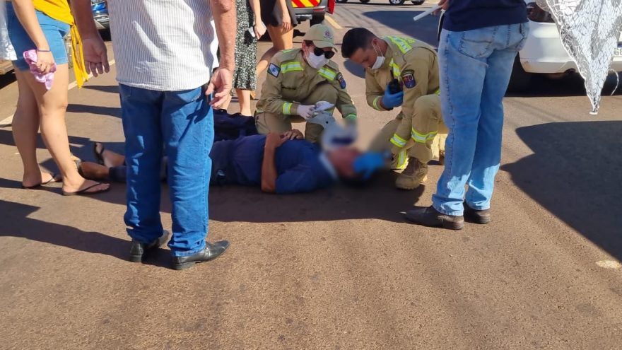 Homem fica inconsciente em grave acidente de trânsito Bairro Universitário