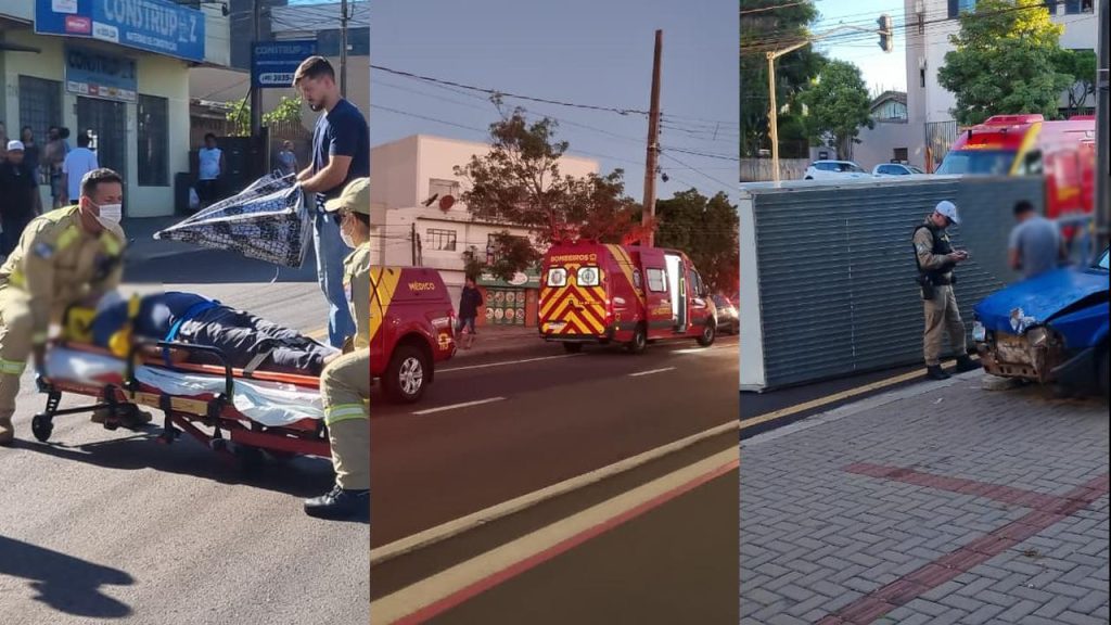 Sábado caótico: sete acidentes são registrados em poucas horas em Cascavel