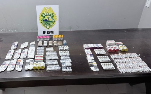 Homem é flagrado com 225 frascos de medicamentos do Paraguai chegando em Cascavel
