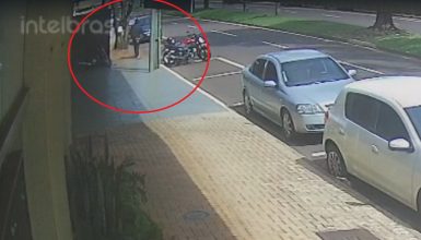 Imagem referente a Câmera registra fuga após roubo na Avenida Assunção