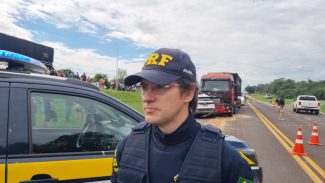 PRF faz alerta aos motoristas após acidente com morte em Céu Azul