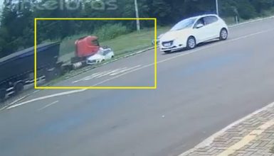 Imagem referente a Novas imagens mostram Creta sendo arrastado pela BR-277 em acidente que matou criança