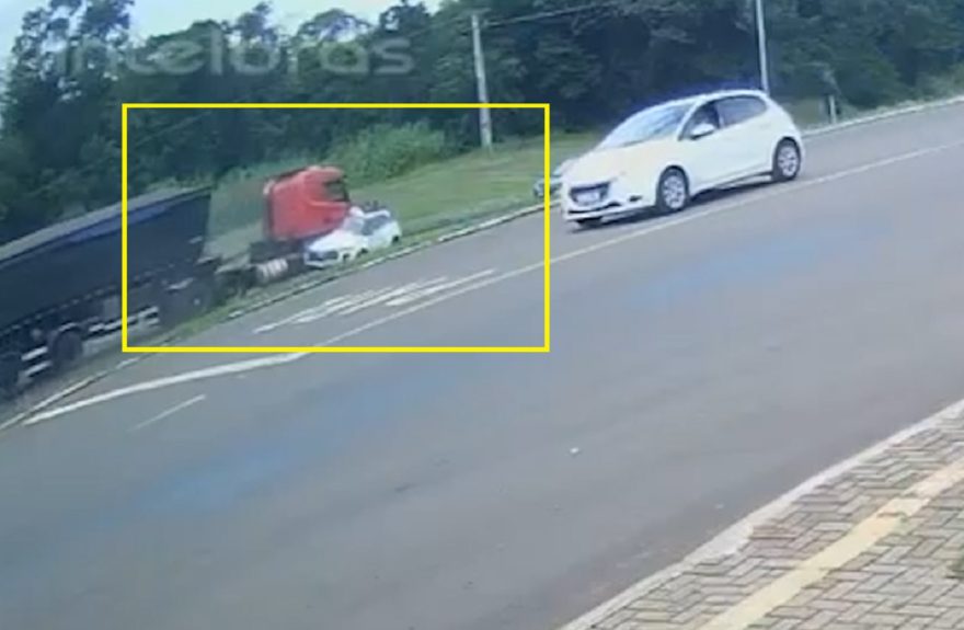 Novas imagens mostram Creta sendo arrastado pela BR-277 em acidente que matou criança