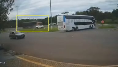 Imagem referente a Morte de criança: câmera registra Creta sendo arrastado por carreta em Céu Azul