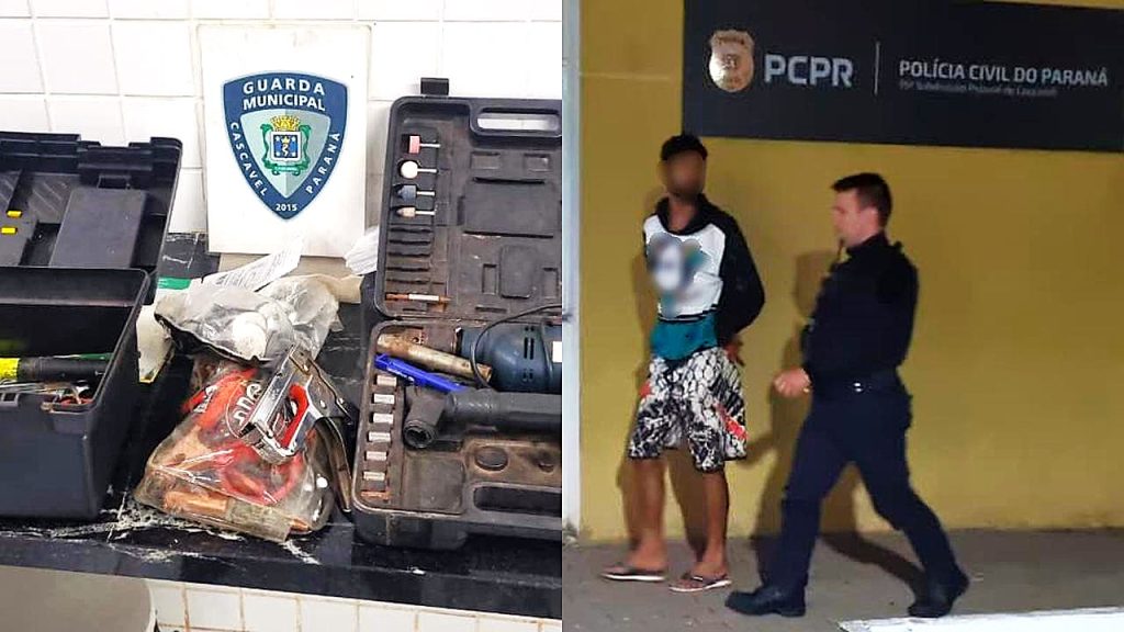 Após tentativa de fuga de bicicleta, homem é detido pela GM com ferramentas furtadas na região norte de Cascavel Após tentativa de fuga de bicicleta, homem é detido pela GM com ferramentas furtadas na região norte de Cascavel