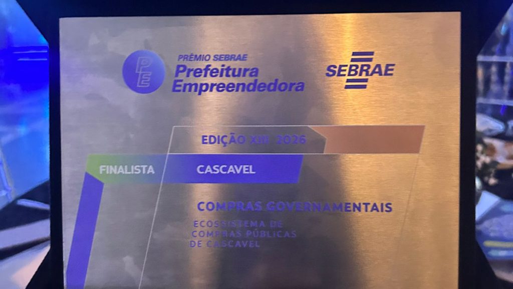 Cascavel é campeã do Prêmio Sebrae Prefeitura Empreendedora