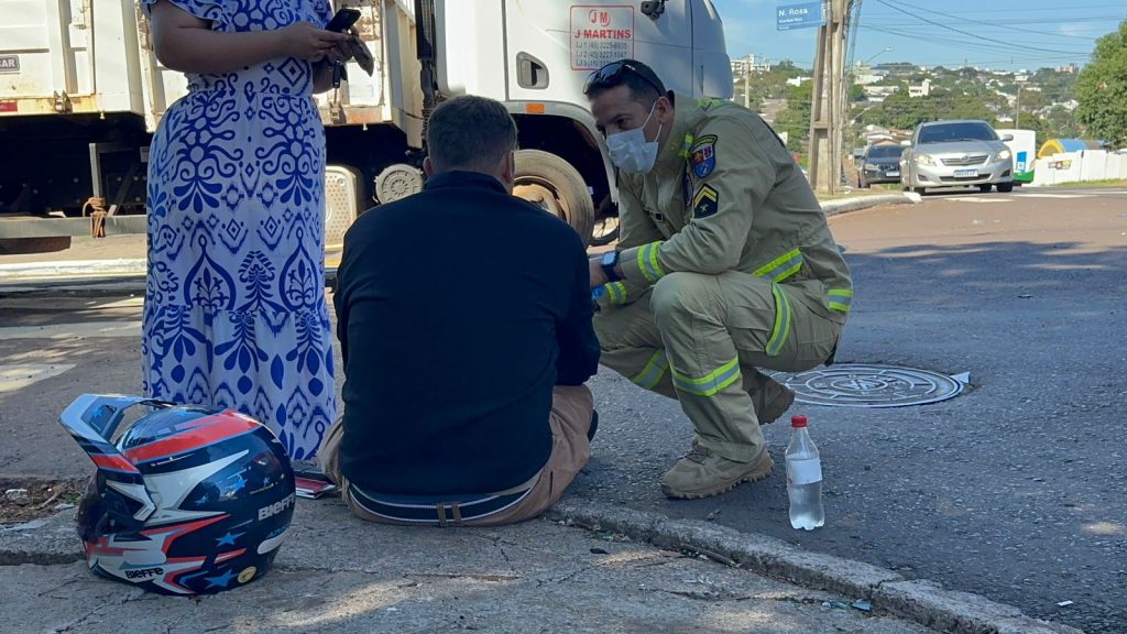 Acidente de trânsito no Brasília deixa motociclista ferido