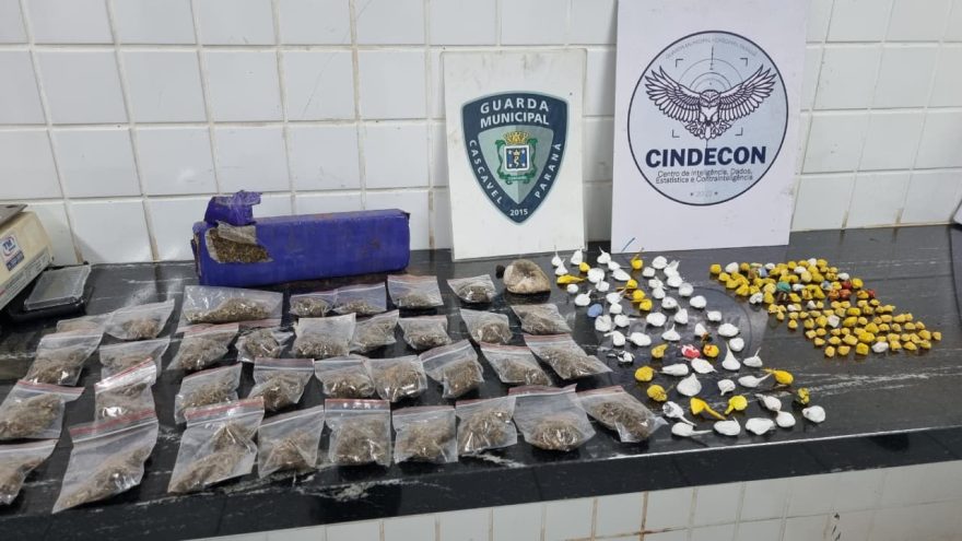 Guarda Municipal apreende grande quantidade de drogas e objetos suspeitos no bairro Cancelli