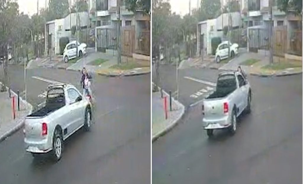 Muita sorte: Vídeo mostra Saveiro passando por cima de moto elétrica