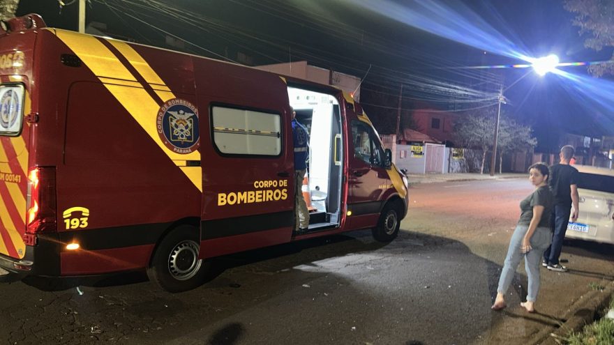 Acidente no Centro deixa motociclista ferido na noite de sábado (25)