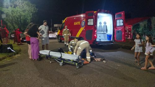 Colisão entre motos deixa jovem ferido no Bairro Neva
