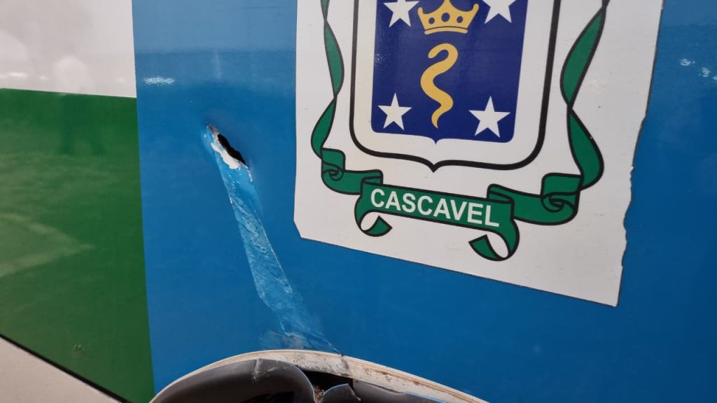 Motorista de picape abre a porta e é atingida por ônibus do transporte público