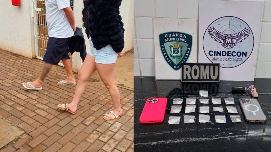Casal é detido pela Guarda Municipal com drogas no Centro de Cascavel