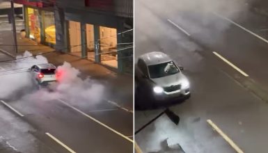 Imagem referente a Patinadas, gritaria e socos em carro na contramão: Fuzarca no Centro de Cascavel chama atenção