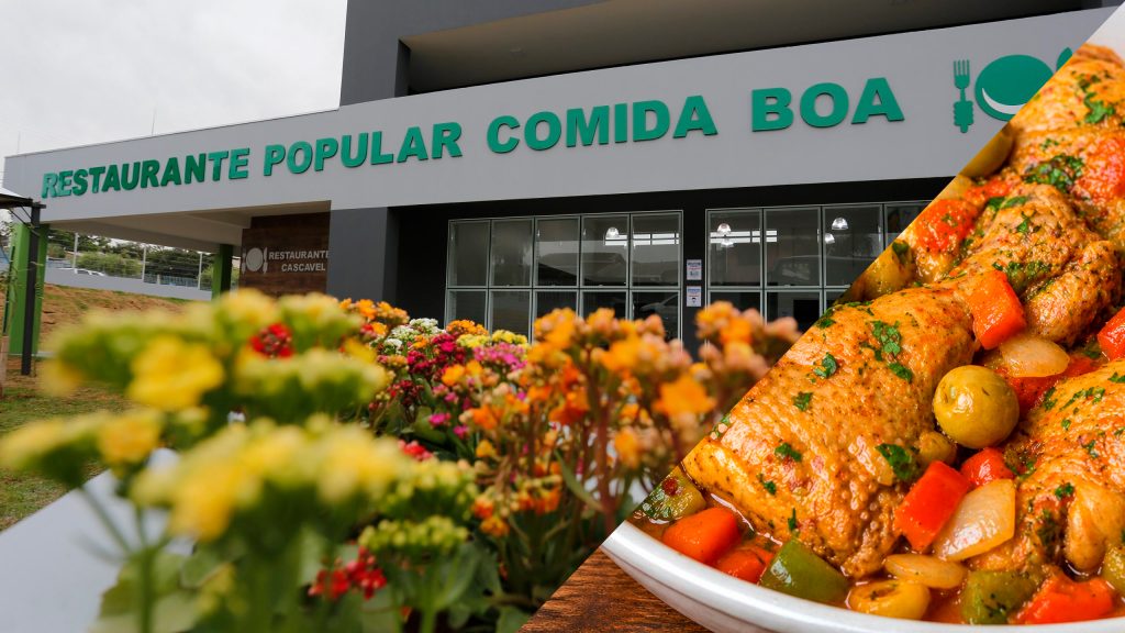 Restaurante Popular serve frango à portuguesa no almoço de hoje em Cascavel