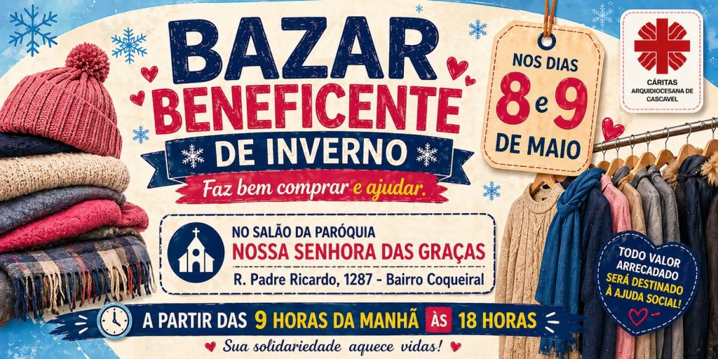Bazar beneficente de inverno mobiliza comunidade em ação solidária Bazar beneficente de inverno mobiliza comunidade em ação solidária