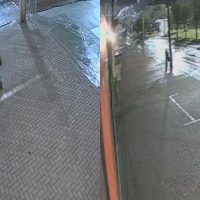 Imagem referente a Ladrão escala poste para furtar e corta cabo de fibra óptica em Cascavel