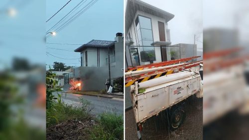 Raio provoca explosão e incêndio em ‘padrão de energia’ da Copel em Corbélia