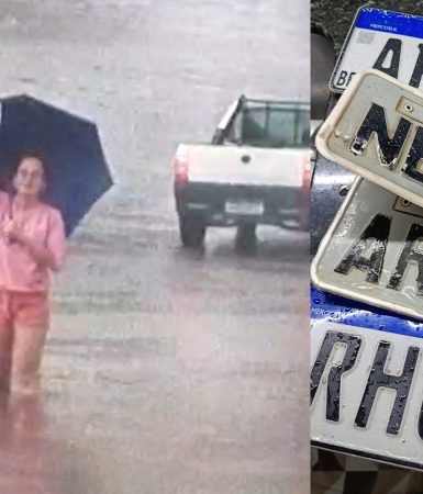 Imagem referente a “Cemitério de placas”: Rua vira rio durante temporal e motoristas ficam no prejuízo em Cascavel