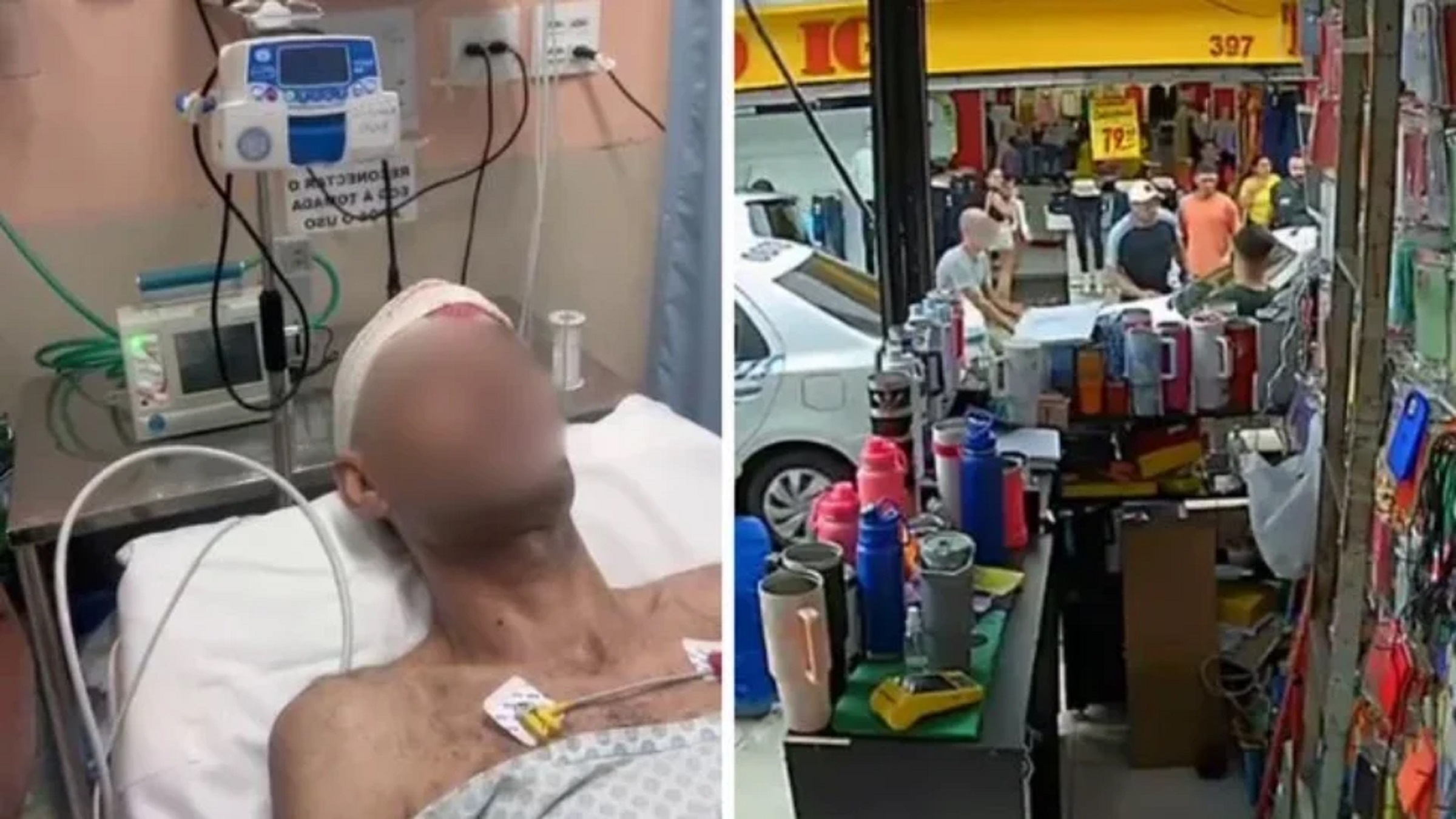 Terror no Centro: assalto a joalheria termina com homem baleado na cabeça Imagem referente a Terror no Centro: assalto a joalheria termina com homem baleado na cabeça