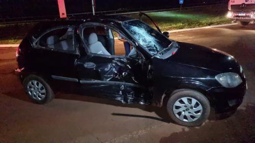 Acidente entre carro e moto é registrado no BR-277 em Santa Tereza do Oeste